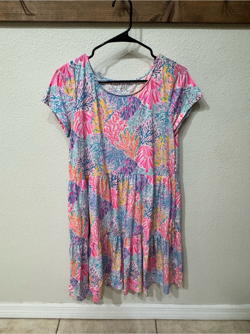 Lilly Pulitzer Pink Multi Floral Coral-Print Swing Dress